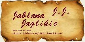 Jablana Jaglikić vizit kartica